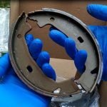 wymiana szczek hamulca recznego bmw e46 naprawa hamulca recznego zestaw naprawczy 10001