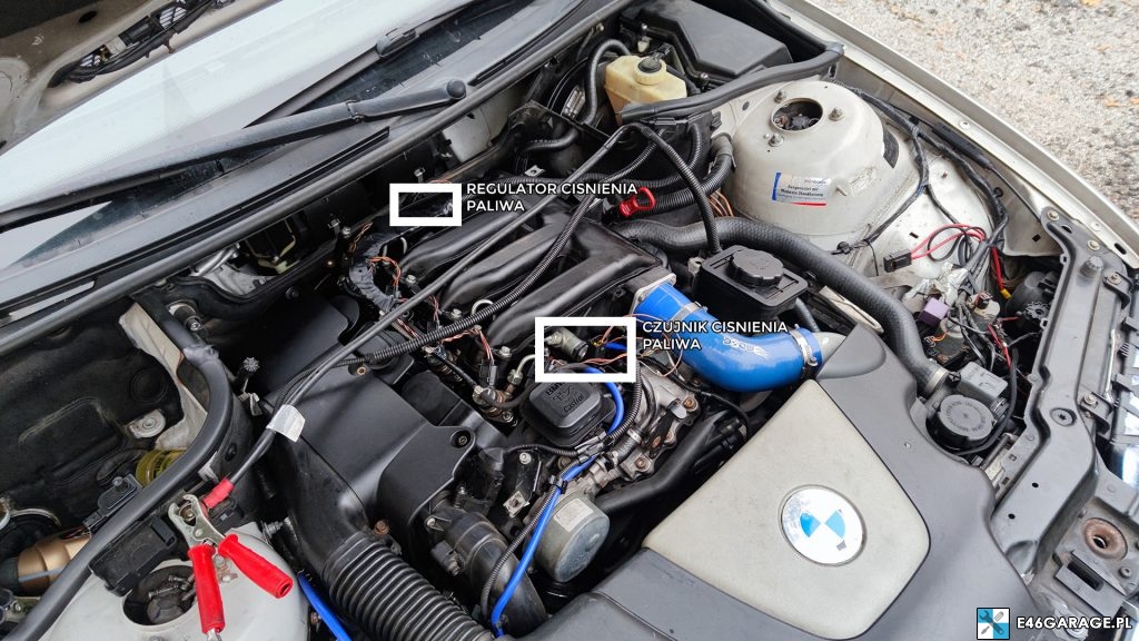 BMW E46 wymiana czujnika ciśnienia paliwa i regulatora paliwa