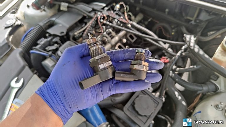 BMW E46 wymiana czujnika ciśnienia paliwa i regulatora paliwa